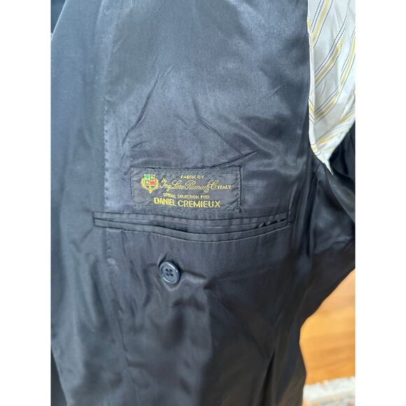 Daniel Cremieux Loro Piana Black Three Button Blazer 40L - Picture 3 of 9